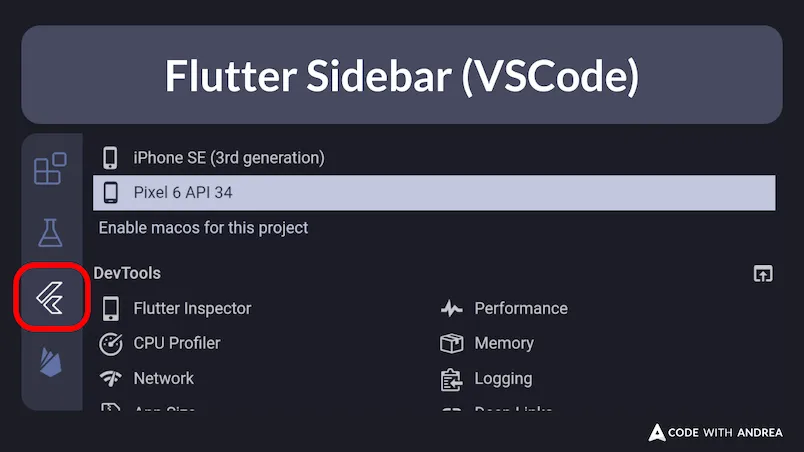Flutter Sidebar (VSCode)