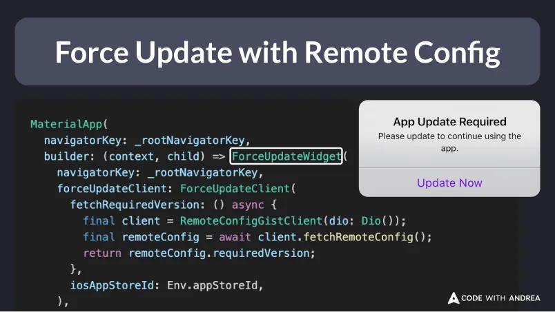 Force Update with Remote Config