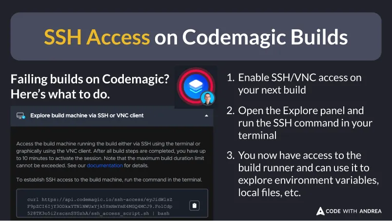 SSH Access on Codemagic Builds