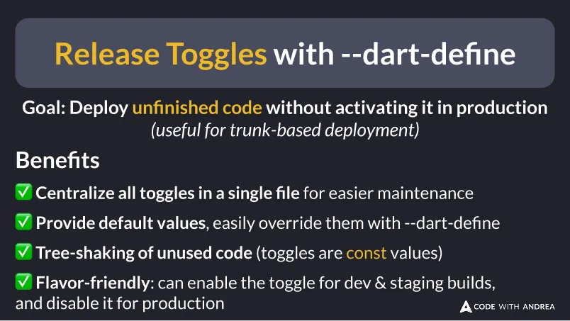 Release Toggles with Dart Defines